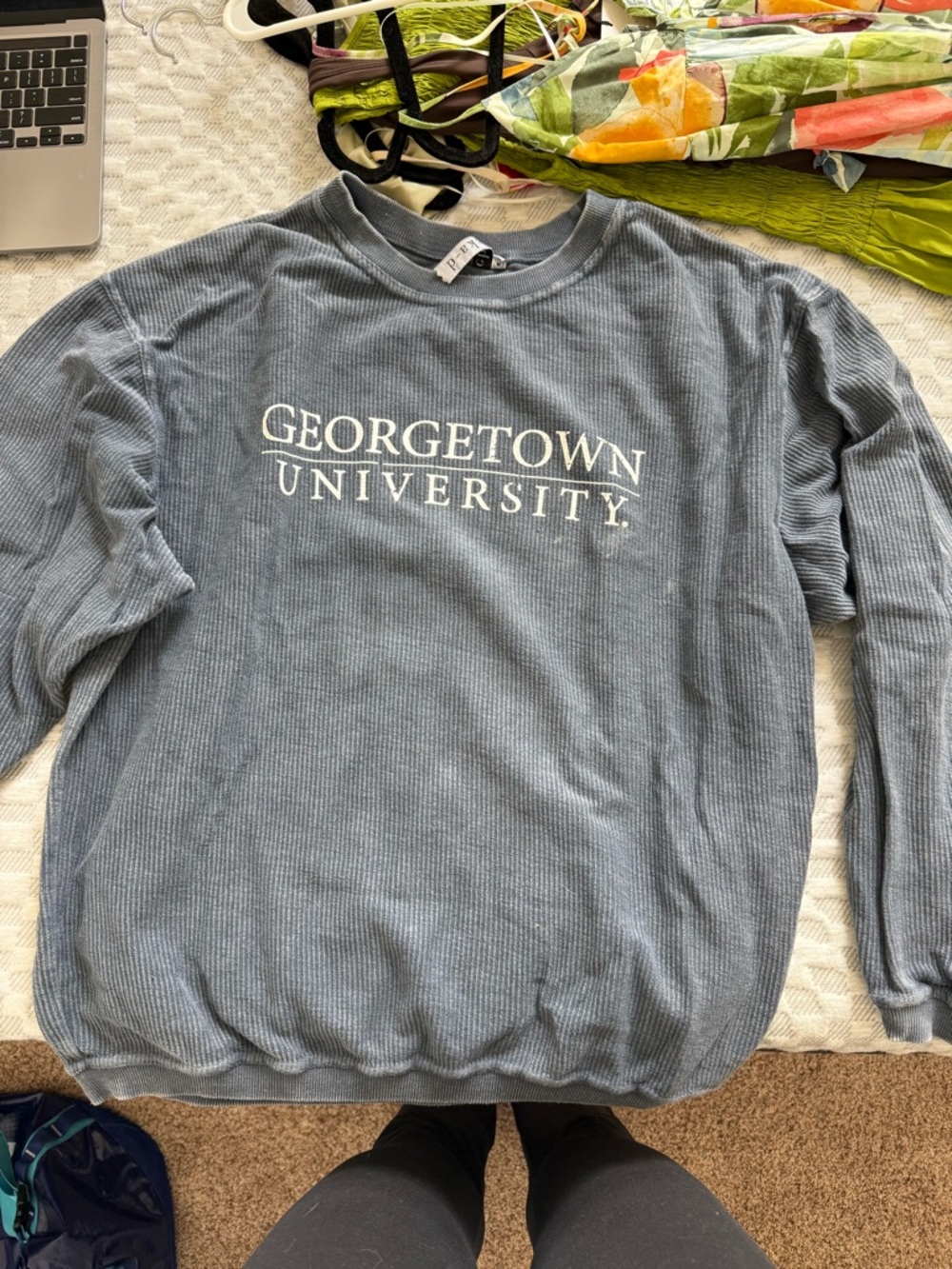 Georgetown University Crewneck Sweater - Slate Blue